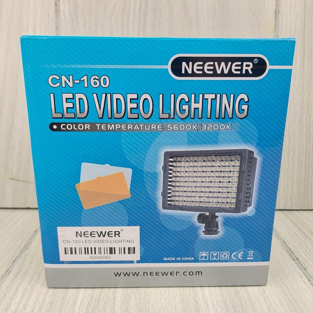 Neewer LED Video Light CN-160 Black 160 LED Dimmable Panel 5600K 3200K